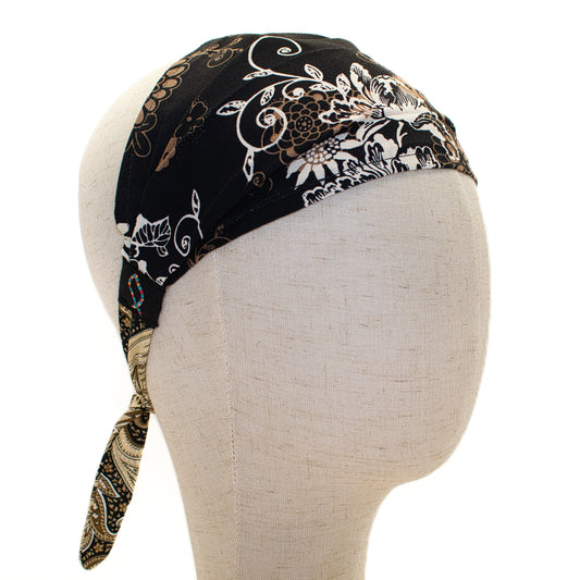 Black and Gold Floral Headband