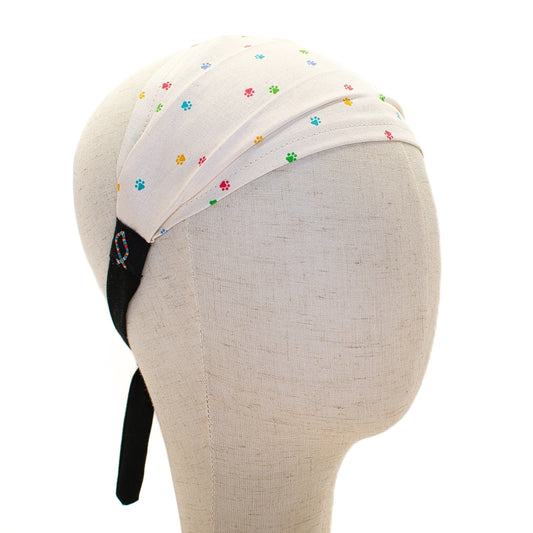 Rainbow Dog Pawprints Headband