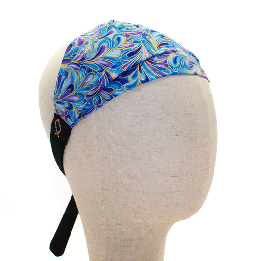 Blue and Purple Floral Headband