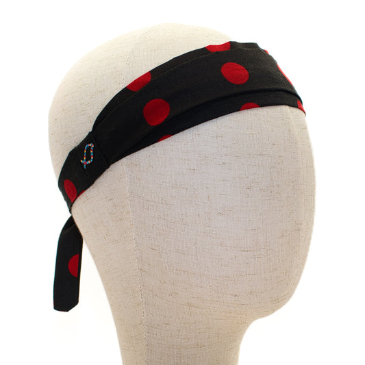 Black and Red Polka Dot Headband