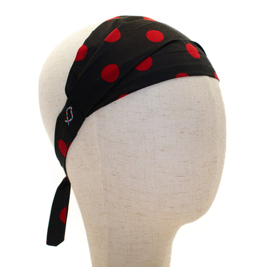Black and Red Polka Dot Headband