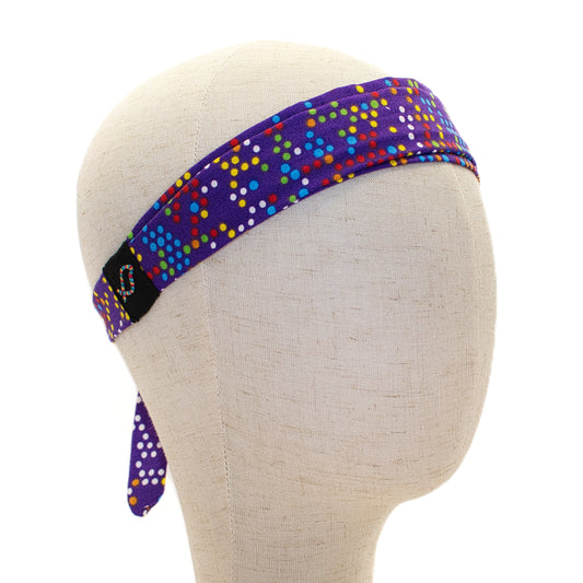 Purple Polka Dot Headband