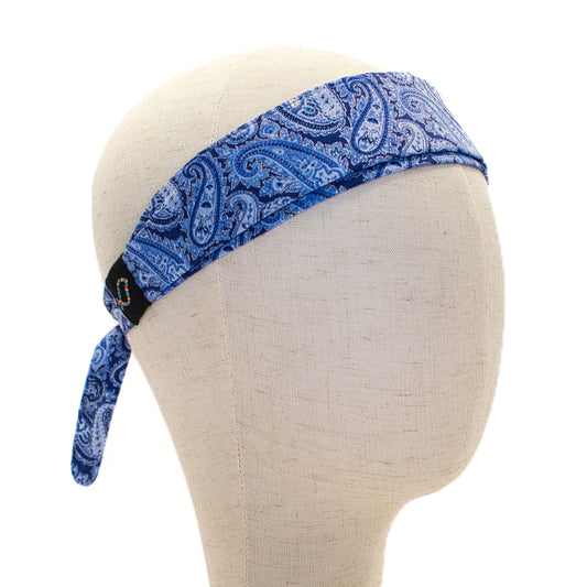 Blue Paisley Headband
