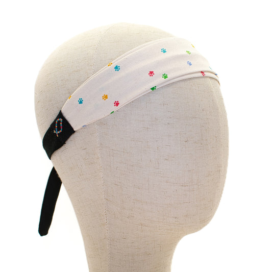 Rainbow Dog Pawprints Headband