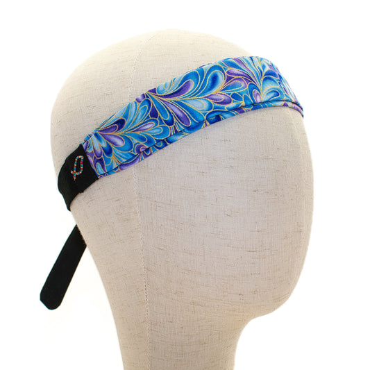 Blue and Purple Floral Headband